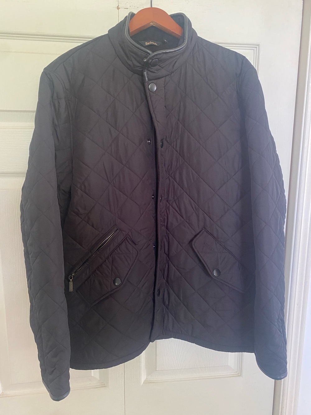 Barbour Quilted Jacket with Leather Trim